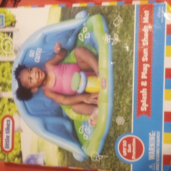 BS/Little Tikes Splash & Play Sun Shade Mat - Blue and Green - Picture 1 of 2